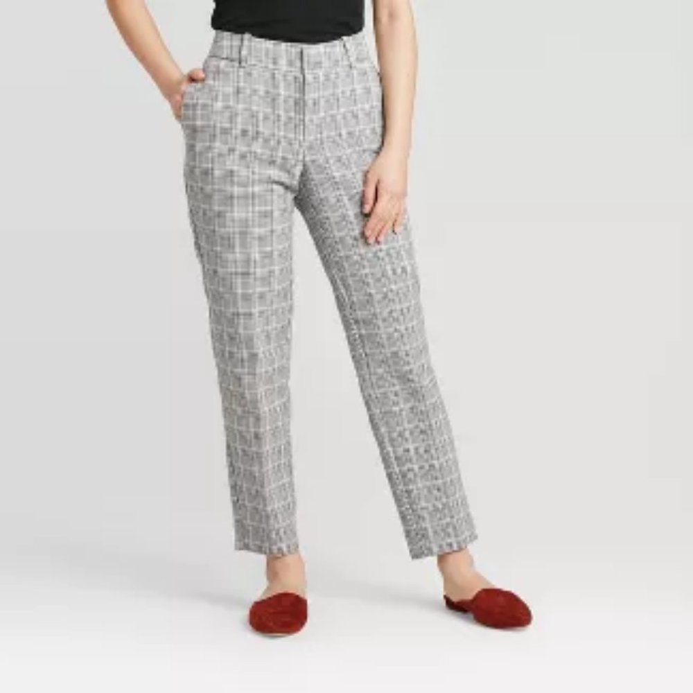 a new day Gray Plaid Ankle Pants